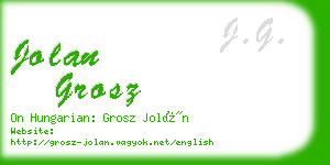 jolan grosz business card